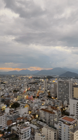 Aerial twilight views captured of Nha Trang cityscape