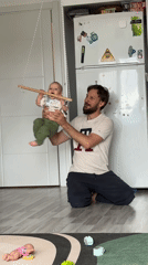 Children practice indoor gymnastics in Fethiye home