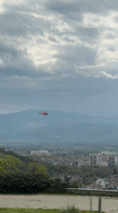 Red helicopter spotted flying over Plovdiv valley
