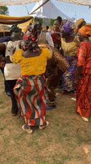 Wedding celebration with traditional dancing held in Bukuru, Nigeria