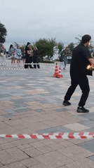 Street performers and city life along the Vladivostok waterfront