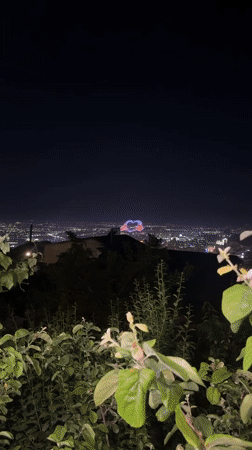 Drone light show displays Armenian symbols over Yerevan skyline