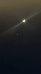 Unusual lunar light beam observed over Los Angeles skyline