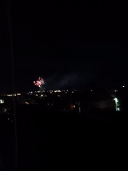 Evening fireworks display features colorful explosions over 2.5 hours