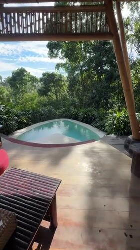 Morning leisure moments recorded at Indonesian resort property