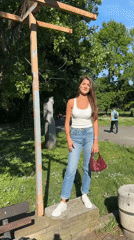 Young women photograph casual moments in Burgas park