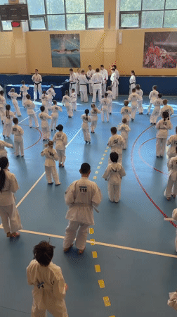Karate training session held in Yekaterinburg gymnasium