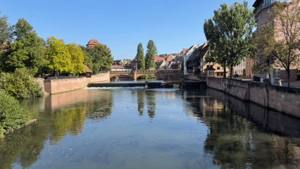 Quiet afternoon along the Pegnitz River in Nuremberg