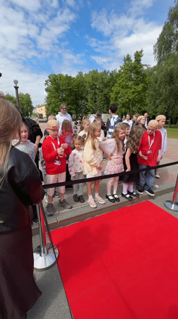 Community art festival with red carpet event in Veliky Novgorod