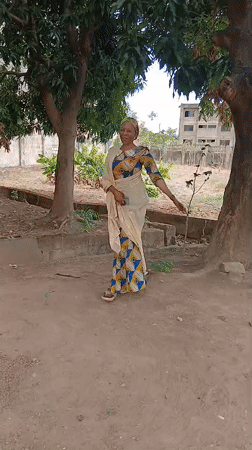 Woman in traditional dress photographed in Shaba, Nigeria