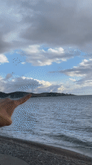 Person Documents Seasonal Changes Along Montenegro Coast