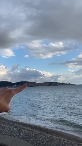 Person Documents Seasonal Changes Along Montenegro Coast
