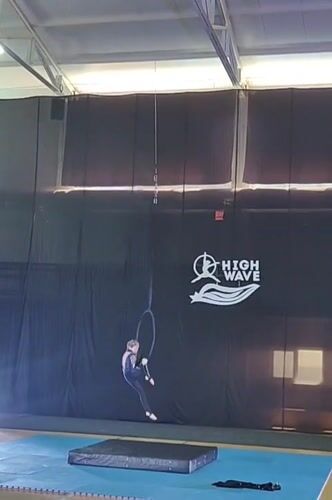 Aerial hoop showcase at High Wave gym, Kryzhanivka