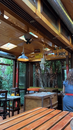 Inside a cozy, eclectic bar in Sofia, Bulgaria