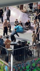 Breakdancing and DJ set at a Saint Petersburg skatepark