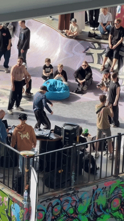 Breakdancing and DJ set at a Saint Petersburg skatepark