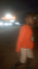Children spotted on nighttime street in Ikorodu, Nigeria
