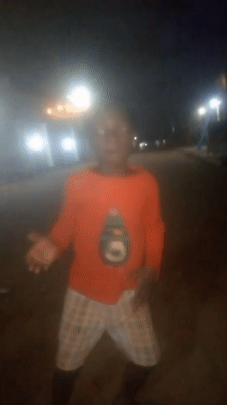 Children spotted on nighttime street in Ikorodu, Nigeria