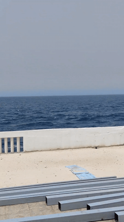 Morning scenes from Jeddah: coastal views and outdoor welding