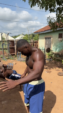 Outdoor gym workout session documented in Akwanga, Nigeria