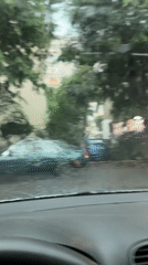 Heavy rain documented across Burgas, Bulgaria during afternoon hours