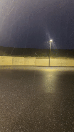 Heavy nighttime downpour recorded in Betzder, Luxembourg