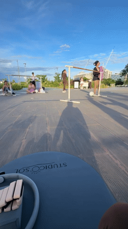 Outdoor barre fitness class held at Studio Sol, Davao City