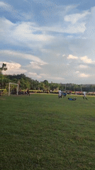 Community soccer match draws crowds in Babahlueng, Indonesia