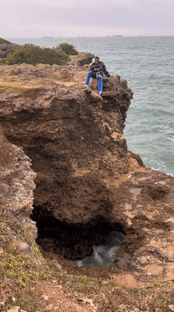 Quiet moments along Dar es Salaam's rocky coastline