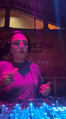 DJ and dancers perform at Moscow nightclub venue