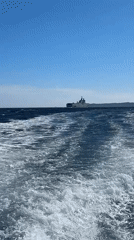 Naval vessel spotted sailing off French Mediterranean coast