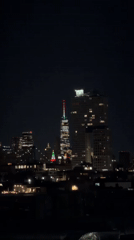 NYC rooftop night: skyline views, soccer screening, magazine stack