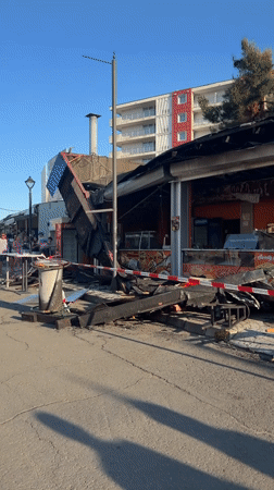 Fire guts street-side food stand in Nesebar tourist district