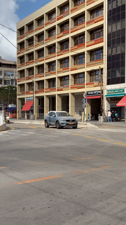 Dog walker visits Tel Aviv playground on sunny afternoon