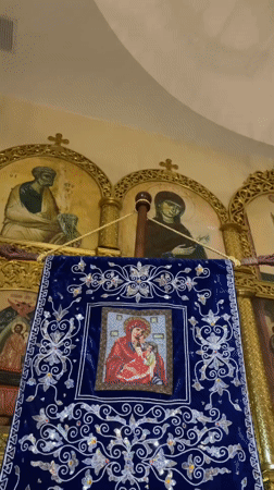 Inside an Orthodox church in Pattaya, Thailand