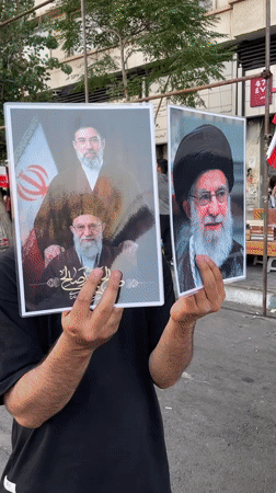 Portraits and reverence on display across Tehran streets
