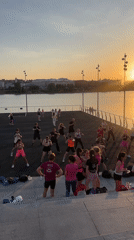 Outdoor fitness class draws 30 participants in Kazan