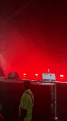 Live concert unfolds under colored stage lights in Mexico City