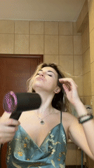 Woman's morning routine captured in Budva bathroom selfie
