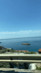 Coastal landscape filmed from elevated Montenegro viewpoint