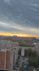 Urban sunset scenes captured from multiple vantage points