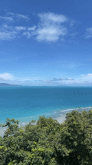 Aerial ocean view captured over Ban Tai, Thailand