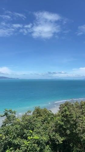 Aerial ocean view captured over Ban Tai, Thailand