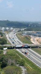 Highway traffic flows normally in Sepang, Malaysia