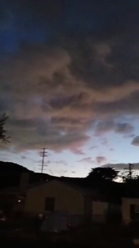 Dawn or dusk view captured in Los Angeles neighborhood
