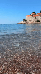A summer morning at Sveti Stefan, Montenegro