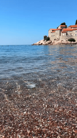 A summer morning at Sveti Stefan, Montenegro