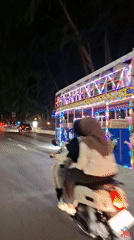 Daily life scenes documented in Lhokseumawe: decorated bus, local grocery