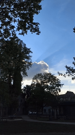 Person enjoys casual afternoon activities in Strasbourg park