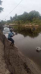 Night fishing observed near mechanical paddle wheel in Indonesia